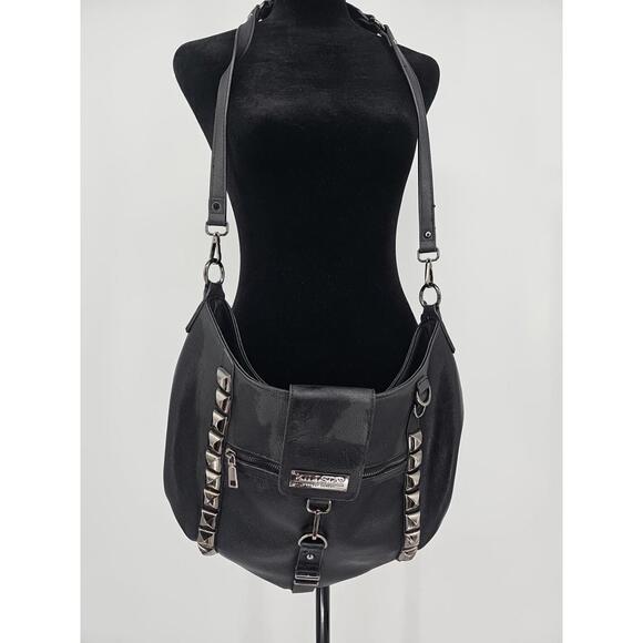 Killstar Black Embossed Gothic Crossbody Shoulder Purse - Picture 3 of 9